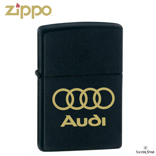 Zippo mat crni AUDI, Zippo s logom AUDI