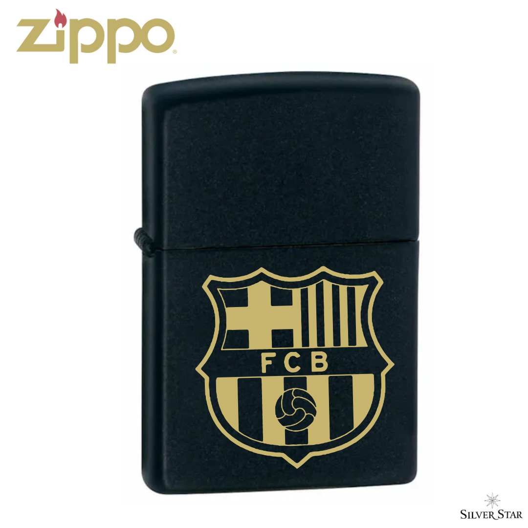 Zippo mat crni FC BARCELONA - Zippo s grbom BARCELONE