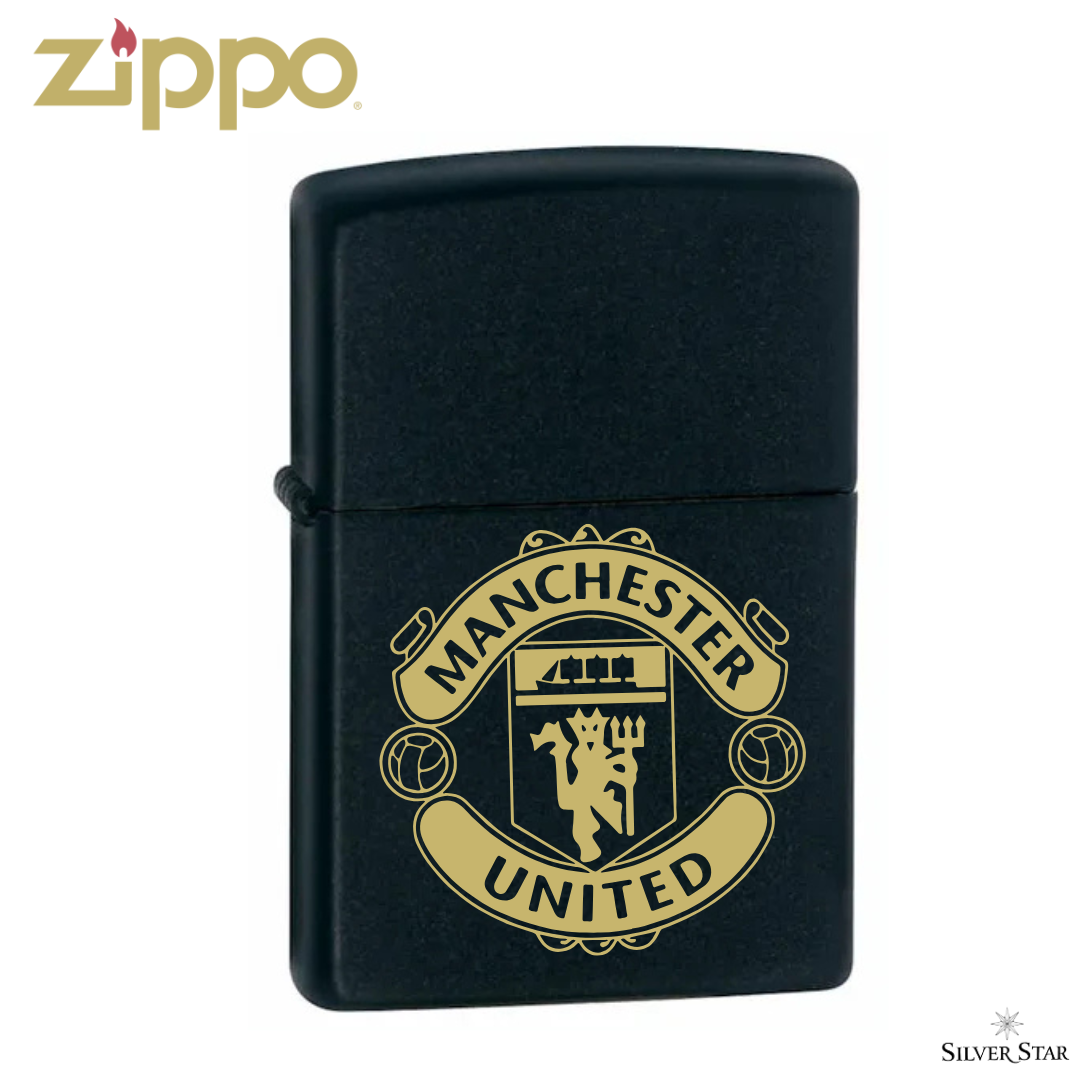 Zippo mat crni MANCHESTER UNITED - Zippo s grbom