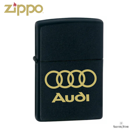 Zippo mat crni AUDI, Zippo s logom AUDI