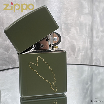 Zippo original upaljač Green Matte - Silver Star