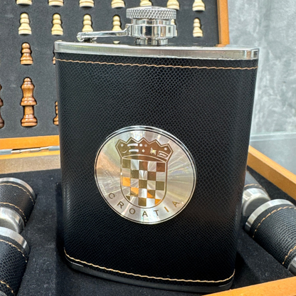 Pljoska set ŠAH MAT - Silver Star