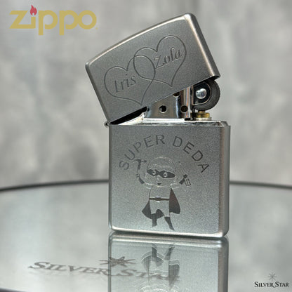 Zippo original upaljač pjeskareni - Silver Star